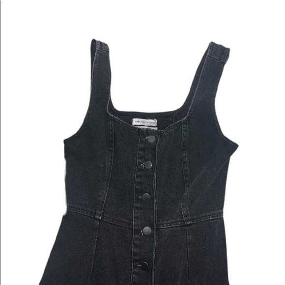 black jean dress from urban outfitters